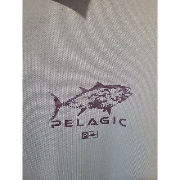 Pelagic Aquatek Hooded Long-Sleeve Shirt in Ocean Blue Fishing Outdoors Size M - Picture 2 of 8